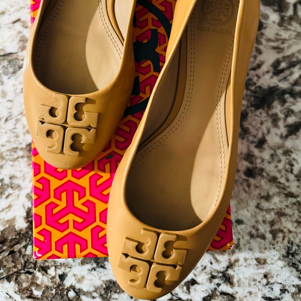 Tory Burch Tan Ballet Flats